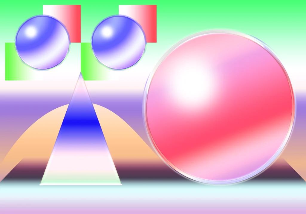 カラフルな立体グラフィック